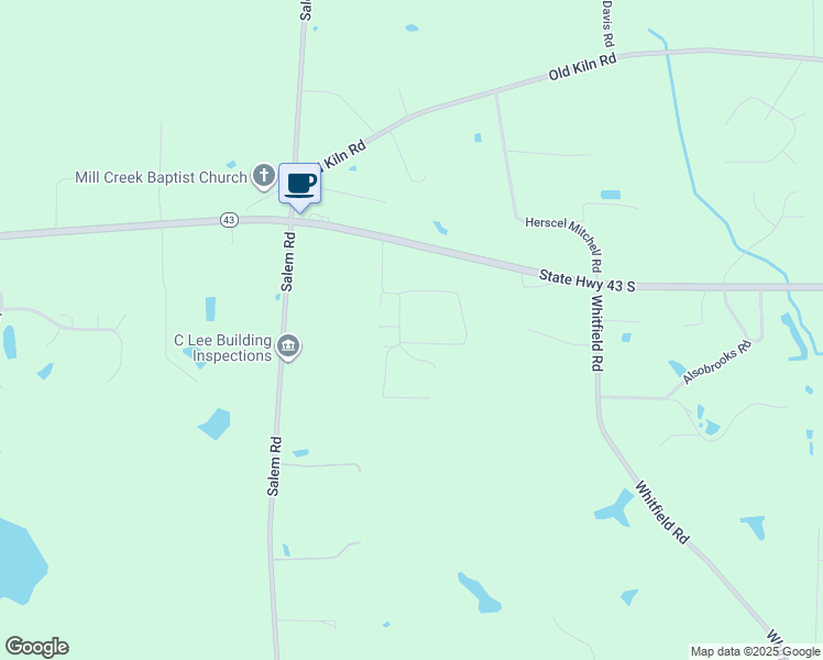 map of restaurants, bars, coffee shops, grocery stores, and more near 23146 Donald Mitchell Road in Picayune