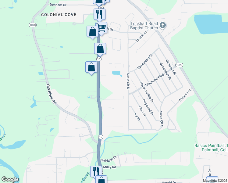 map of restaurants, bars, coffee shops, grocery stores, and more near 30938 Range Avenue in Denham Springs