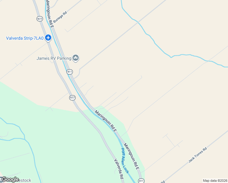 map of restaurants, bars, coffee shops, grocery stores, and more near Leon Lane in Maringouin