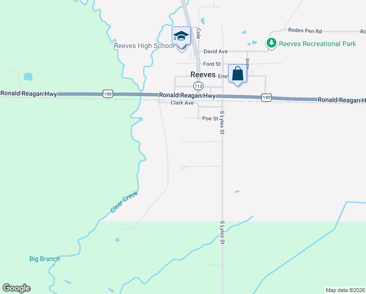 map of restaurants, bars, coffee shops, grocery stores, and more near 301-399 Amanda Drive in Reeves