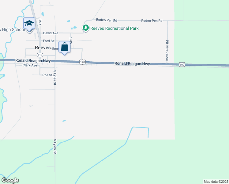 map of restaurants, bars, coffee shops, grocery stores, and more near in Reeves