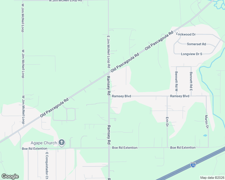 map of restaurants, bars, coffee shops, grocery stores, and more near 8405 Ramsey Road in Grand Bay