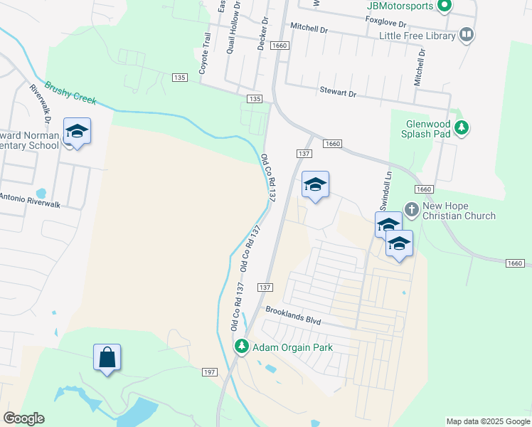map of restaurants, bars, coffee shops, grocery stores, and more near Old County Road 137 in Taylor