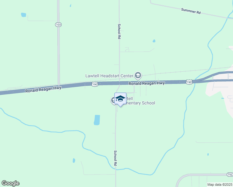 map of restaurants, bars, coffee shops, grocery stores, and more near 1010 School Road in Opelousas