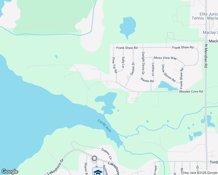 map of restaurants, bars, coffee shops, grocery stores, and more near 759 Rhoden Cove Road in Tallahassee