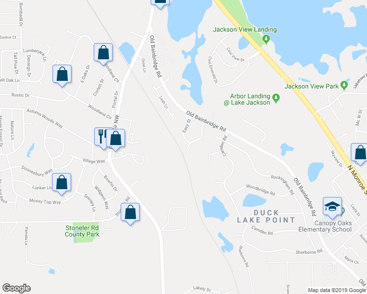 map of restaurants, bars, coffee shops, grocery stores, and more near 4906 Easy Court in Tallahassee