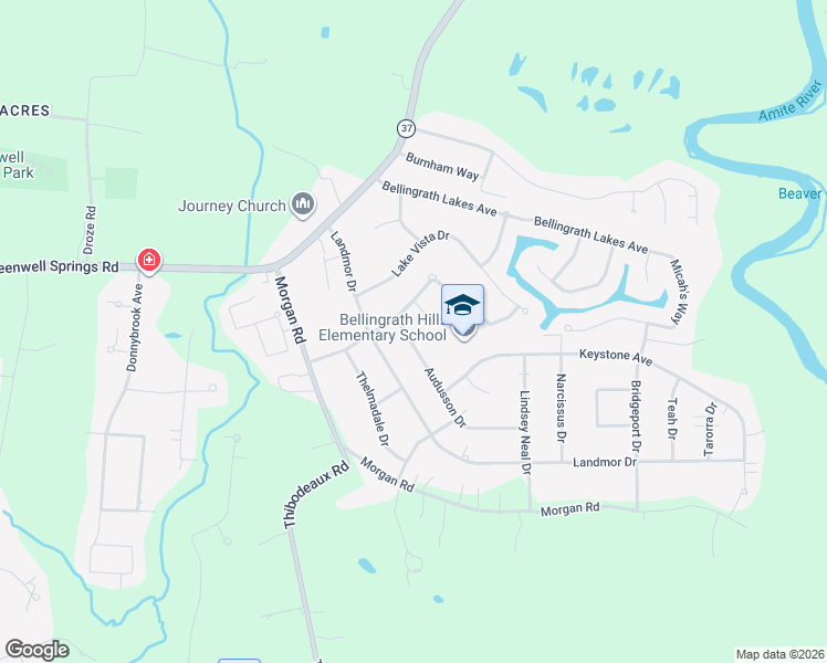 map of restaurants, bars, coffee shops, grocery stores, and more near 6752 Audusson Drive in Central