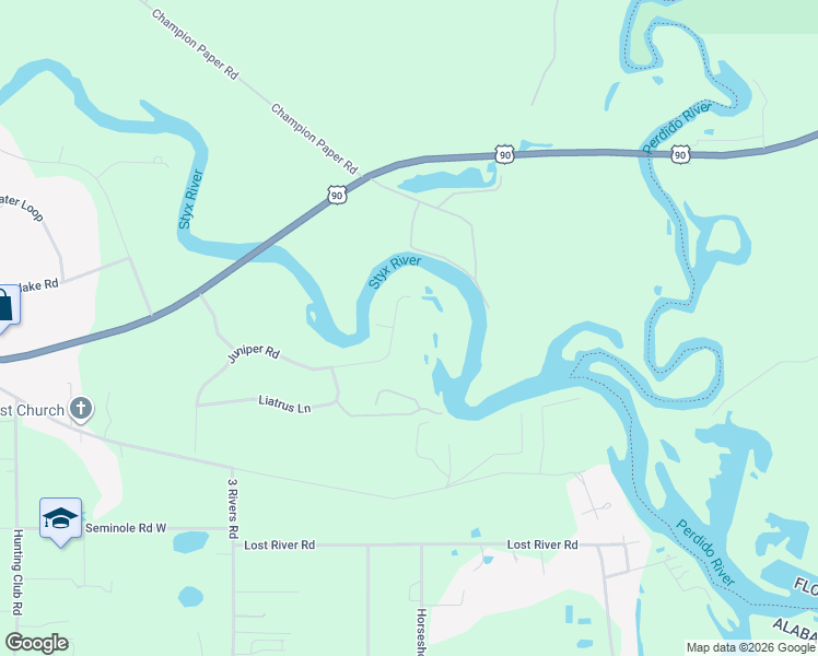 map of restaurants, bars, coffee shops, grocery stores, and more near 33374 Juniper Road in Seminole