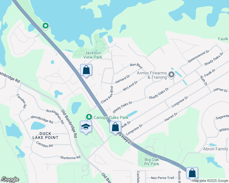 map of restaurants, bars, coffee shops, grocery stores, and more near 4000 McLeod Drive in Tallahassee