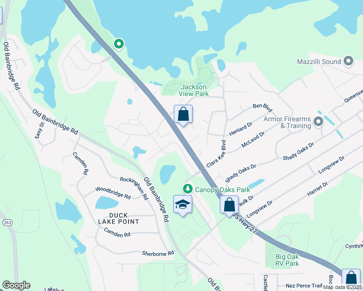 map of restaurants, bars, coffee shops, grocery stores, and more near 4700 North Monroe Street in Tallahassee