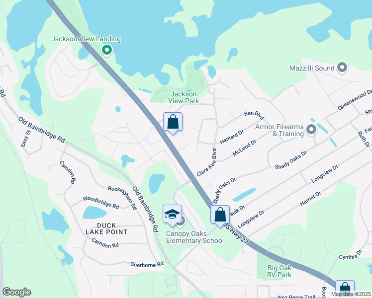 map of restaurants, bars, coffee shops, grocery stores, and more near 3981 Breezee Court in Tallahassee
