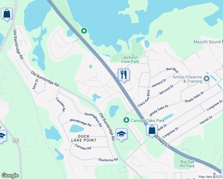 map of restaurants, bars, coffee shops, grocery stores, and more near 4700-4858 North Monroe Street in Tallahassee