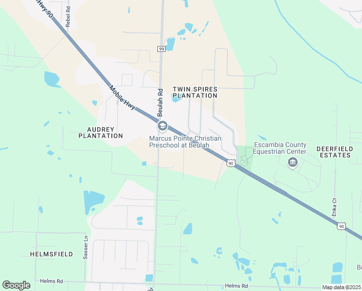 map of restaurants, bars, coffee shops, grocery stores, and more near 7963 Mobile Highway in Pensacola