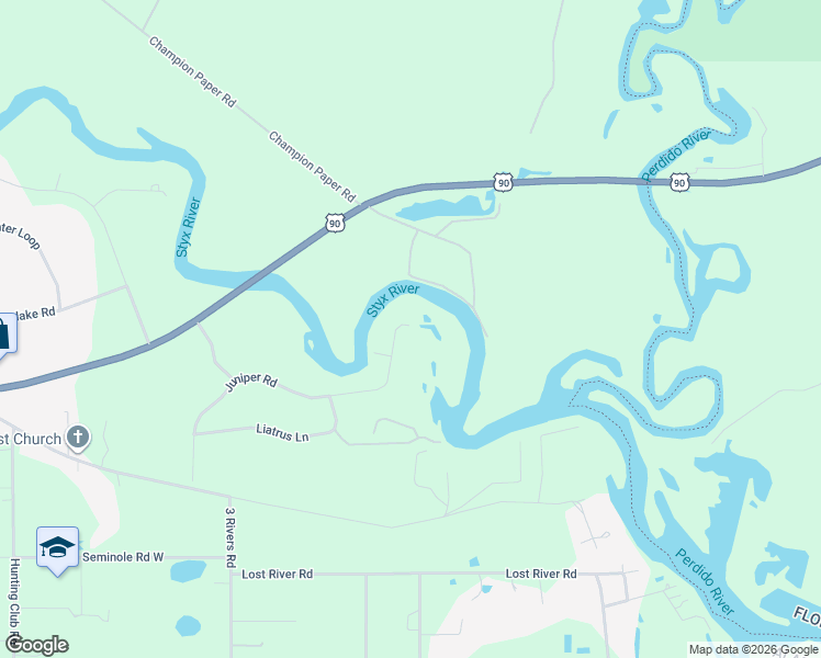 map of restaurants, bars, coffee shops, grocery stores, and more near 33374 Juniper Road in Seminole