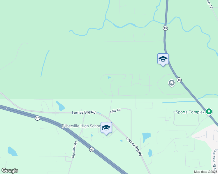 map of restaurants, bars, coffee shops, grocery stores, and more near 16094 Ollie Lane in Biloxi