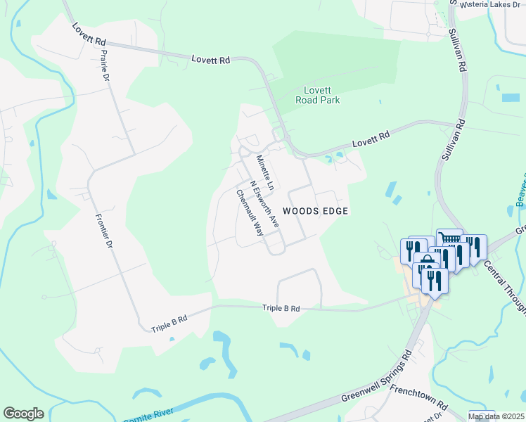 map of restaurants, bars, coffee shops, grocery stores, and more near 7456 North Eisworth Avenue in Baton Rouge