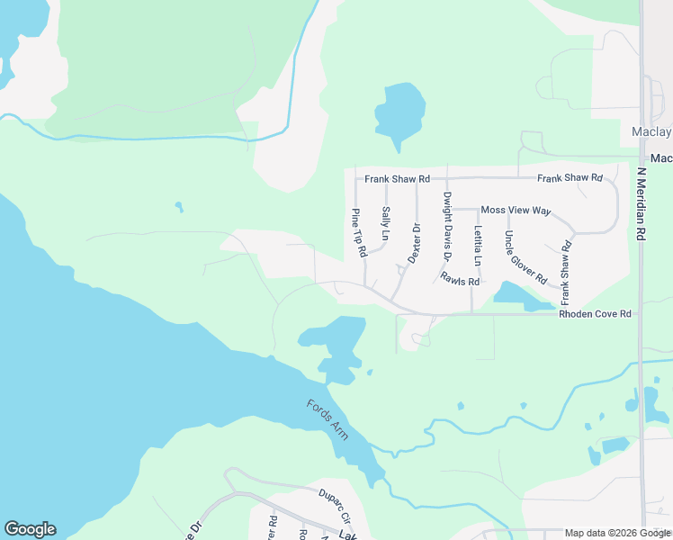 map of restaurants, bars, coffee shops, grocery stores, and more near 3601 Cherry Bluff Lane in Tallahassee