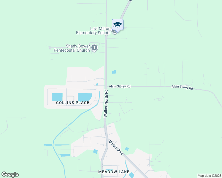 map of restaurants, bars, coffee shops, grocery stores, and more near 13480 Alvin Sibley Road in Walker