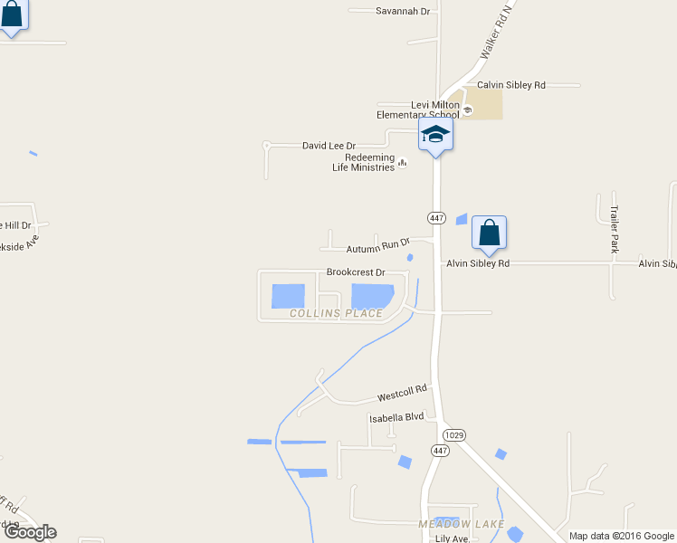 map of restaurants, bars, coffee shops, grocery stores, and more near Brookcrest Drive in Walker