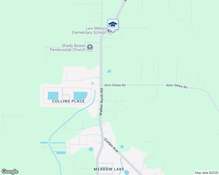 map of restaurants, bars, coffee shops, grocery stores, and more near 13480 Alvin Sibley Road in Walker