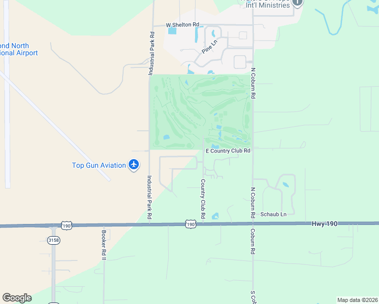 map of restaurants, bars, coffee shops, grocery stores, and more near 19074 Country Club Lane in Hammond