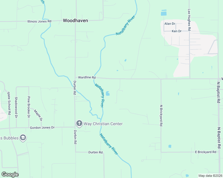 map of restaurants, bars, coffee shops, grocery stores, and more near 11180 Wardline Road in Hammond