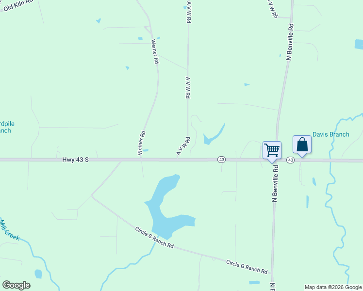 map of restaurants, bars, coffee shops, grocery stores, and more near 9 A V West Road in Picayune