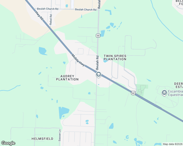 map of restaurants, bars, coffee shops, grocery stores, and more near 8011 Mobile Highway in Pensacola