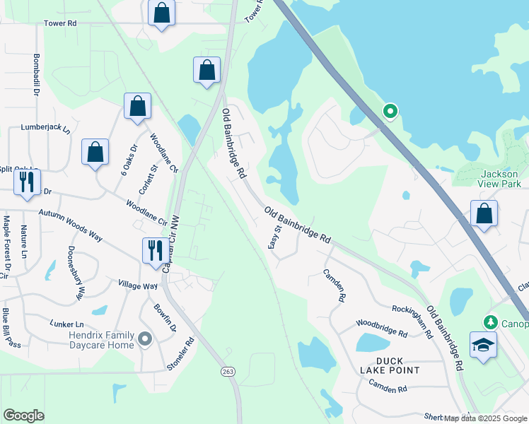 map of restaurants, bars, coffee shops, grocery stores, and more near 4853 Old Bainbridge Road in Tallahassee