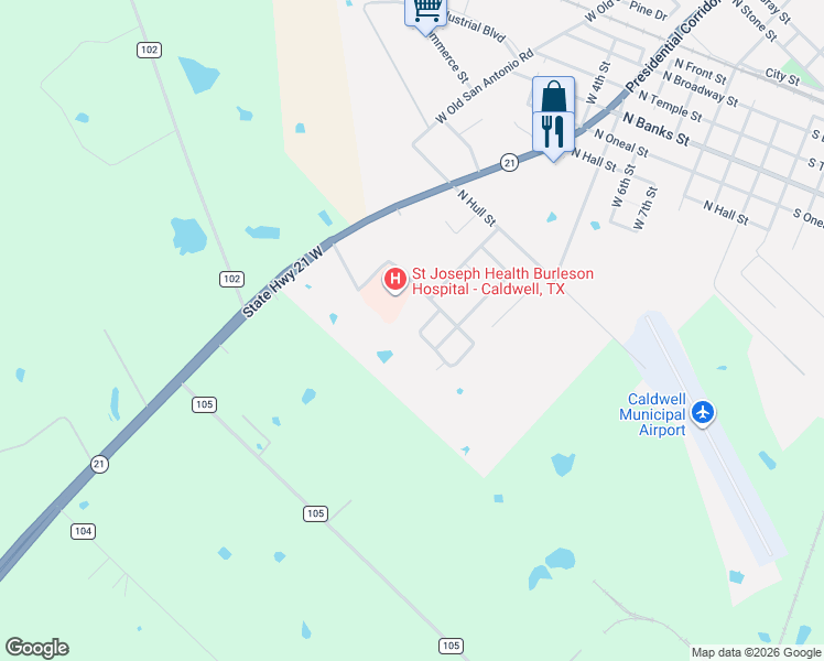 map of restaurants, bars, coffee shops, grocery stores, and more near 710 Woodson Drive in Caldwell