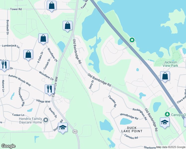 map of restaurants, bars, coffee shops, grocery stores, and more near 4853 Old Bainbridge Road in Tallahassee