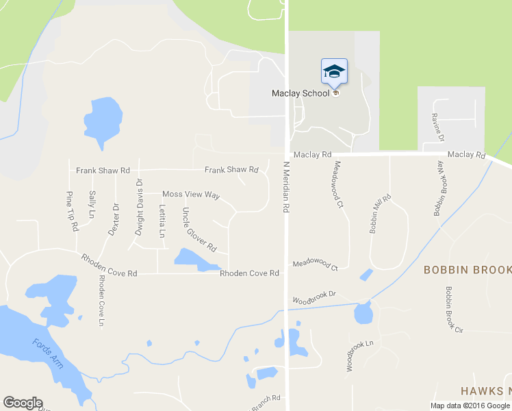 map of restaurants, bars, coffee shops, grocery stores, and more near 491 Frank Shaw Road in Tallahassee