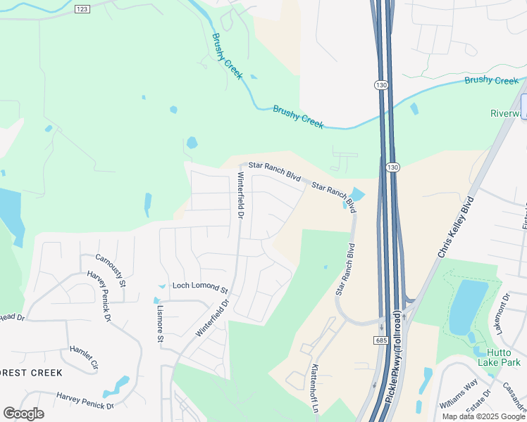 map of restaurants, bars, coffee shops, grocery stores, and more near 132 Finstown Street in Hutto