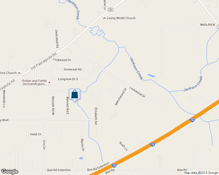 map of restaurants, bars, coffee shops, grocery stores, and more near 10551 Lockwood Drive in Grand Bay