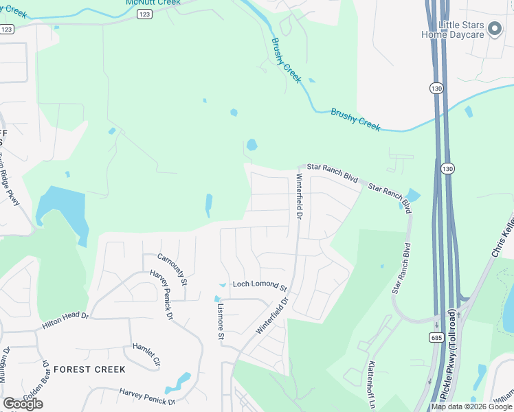 map of restaurants, bars, coffee shops, grocery stores, and more near 133 West Highfield Street in Hutto