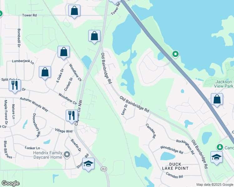map of restaurants, bars, coffee shops, grocery stores, and more near 4869 Leah Lane in Tallahassee