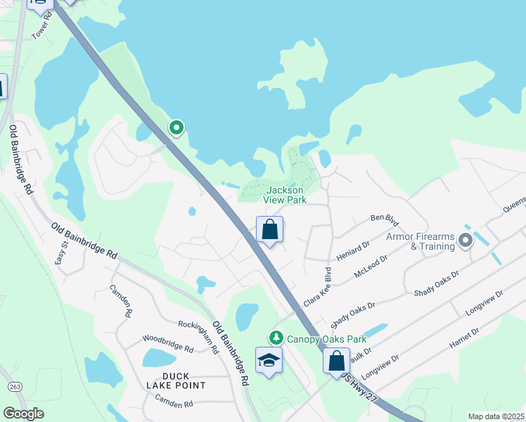 map of restaurants, bars, coffee shops, grocery stores, and more near 4244 Augustus Oak Court in Tallahassee