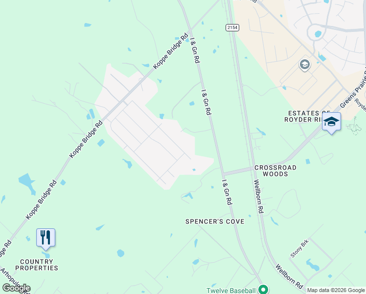 map of restaurants, bars, coffee shops, grocery stores, and more near 4949 Clayton Lane in College Station