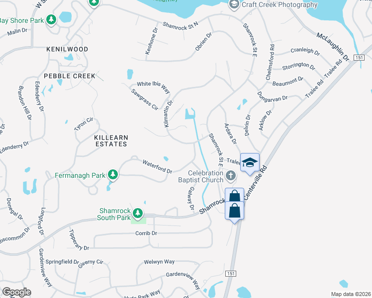 map of restaurants, bars, coffee shops, grocery stores, and more near 4007 Kilmartin Drive in Tallahassee
