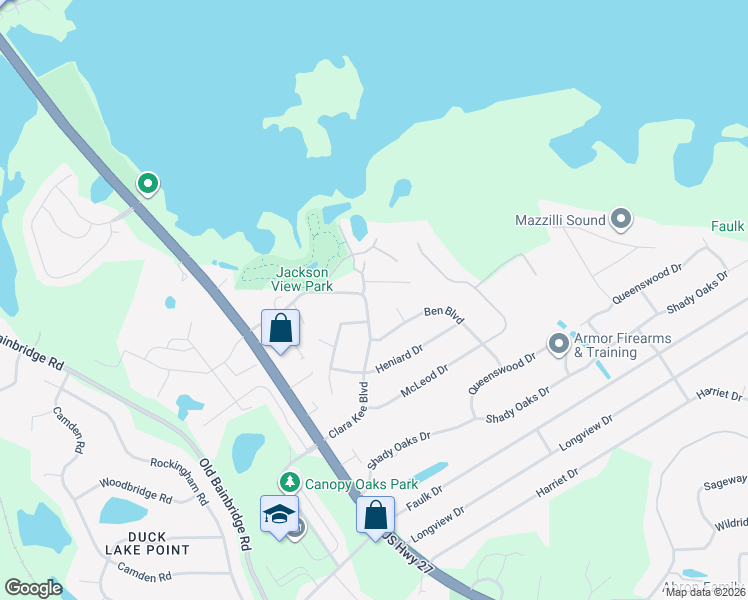 map of restaurants, bars, coffee shops, grocery stores, and more near 4001 Blind Brook Court in Tallahassee