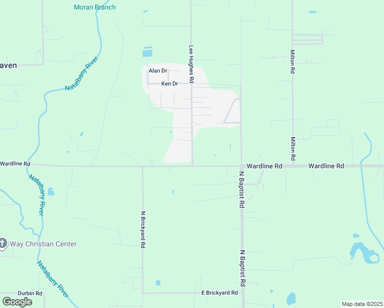 map of restaurants, bars, coffee shops, grocery stores, and more near 46037 Lee Hughes Road in Hammond