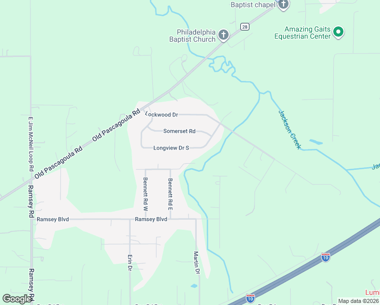 map of restaurants, bars, coffee shops, grocery stores, and more near 10780 Longview Drive South in Grand Bay