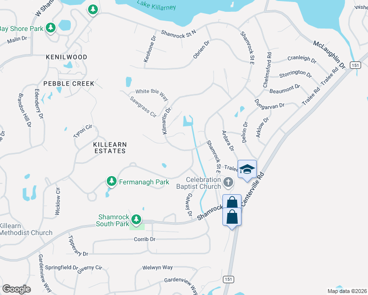 map of restaurants, bars, coffee shops, grocery stores, and more near 4007 Kilmartin Drive in Tallahassee