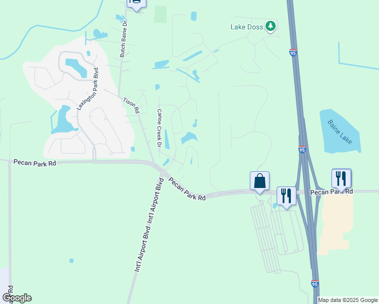 map of restaurants, bars, coffee shops, grocery stores, and more near 15677 Mason Lakes Drive in Jacksonville