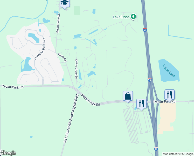 map of restaurants, bars, coffee shops, grocery stores, and more near 15677 Mason Lakes Drive in Jacksonville