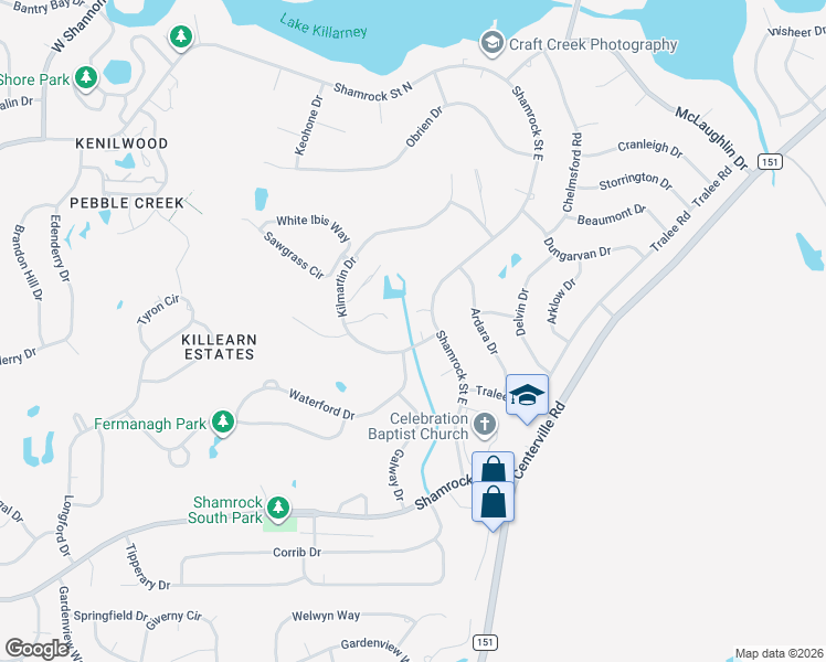 map of restaurants, bars, coffee shops, grocery stores, and more near 4004 Kilmartin Drive in Tallahassee