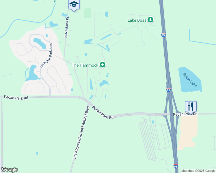 map of restaurants, bars, coffee shops, grocery stores, and more near 15718 Mason Lakes Drive in Jacksonville
