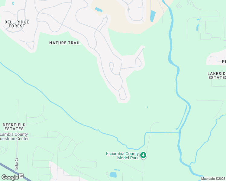 map of restaurants, bars, coffee shops, grocery stores, and more near 8571 Foxtail Loop in Pensacola
