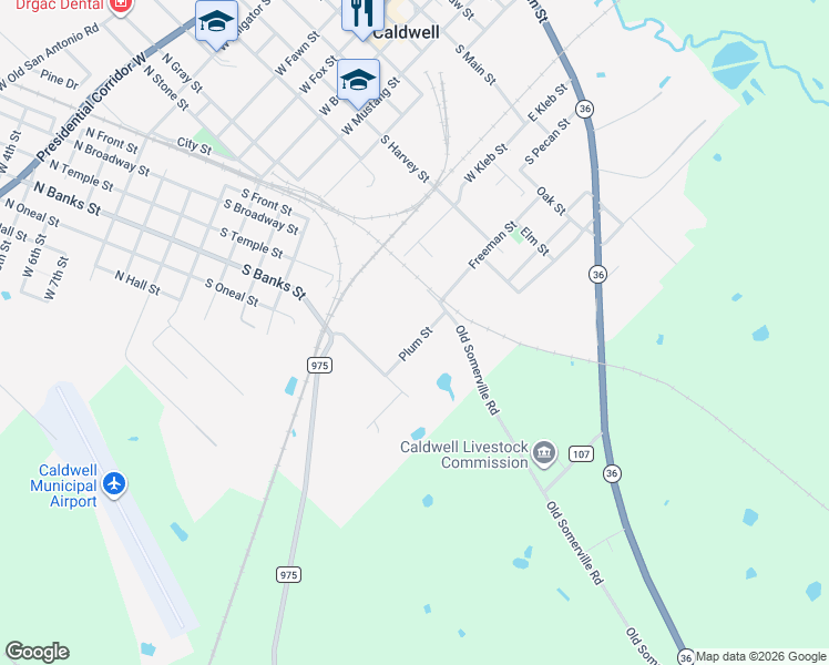 map of restaurants, bars, coffee shops, grocery stores, and more near 776 Plum Street in Caldwell