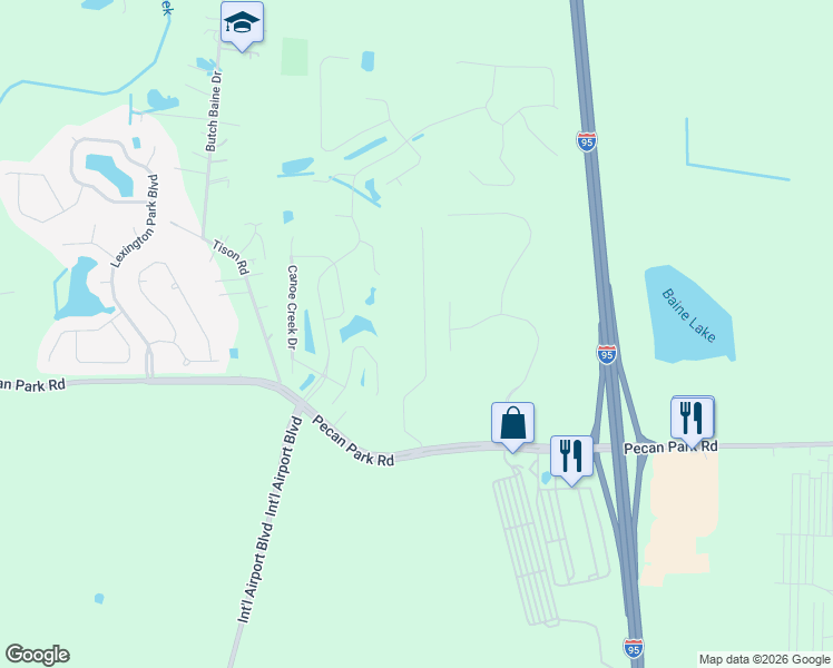 map of restaurants, bars, coffee shops, grocery stores, and more near 15712 Mason Lakes Drive in Jacksonville